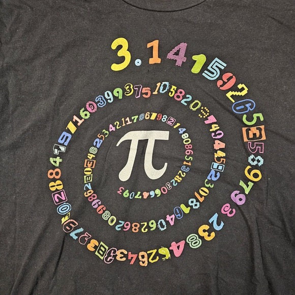 Y2k Pi Day 3.14 Tshirt Xxl Math Spiral Nerdcore Academic Physics Grunge Hip Hop - Picture 2 of 9